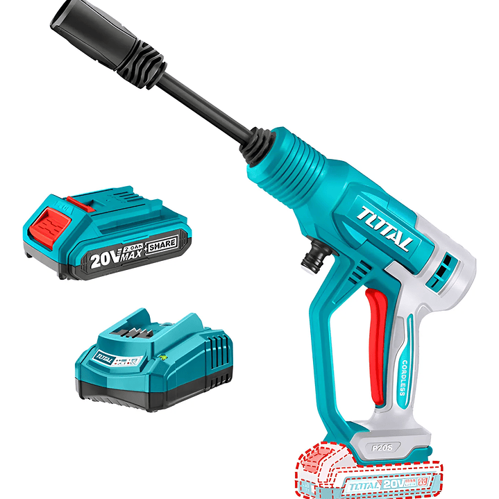 Hidrolavadora 20v 24,8bar Batería + Cargador Total  1