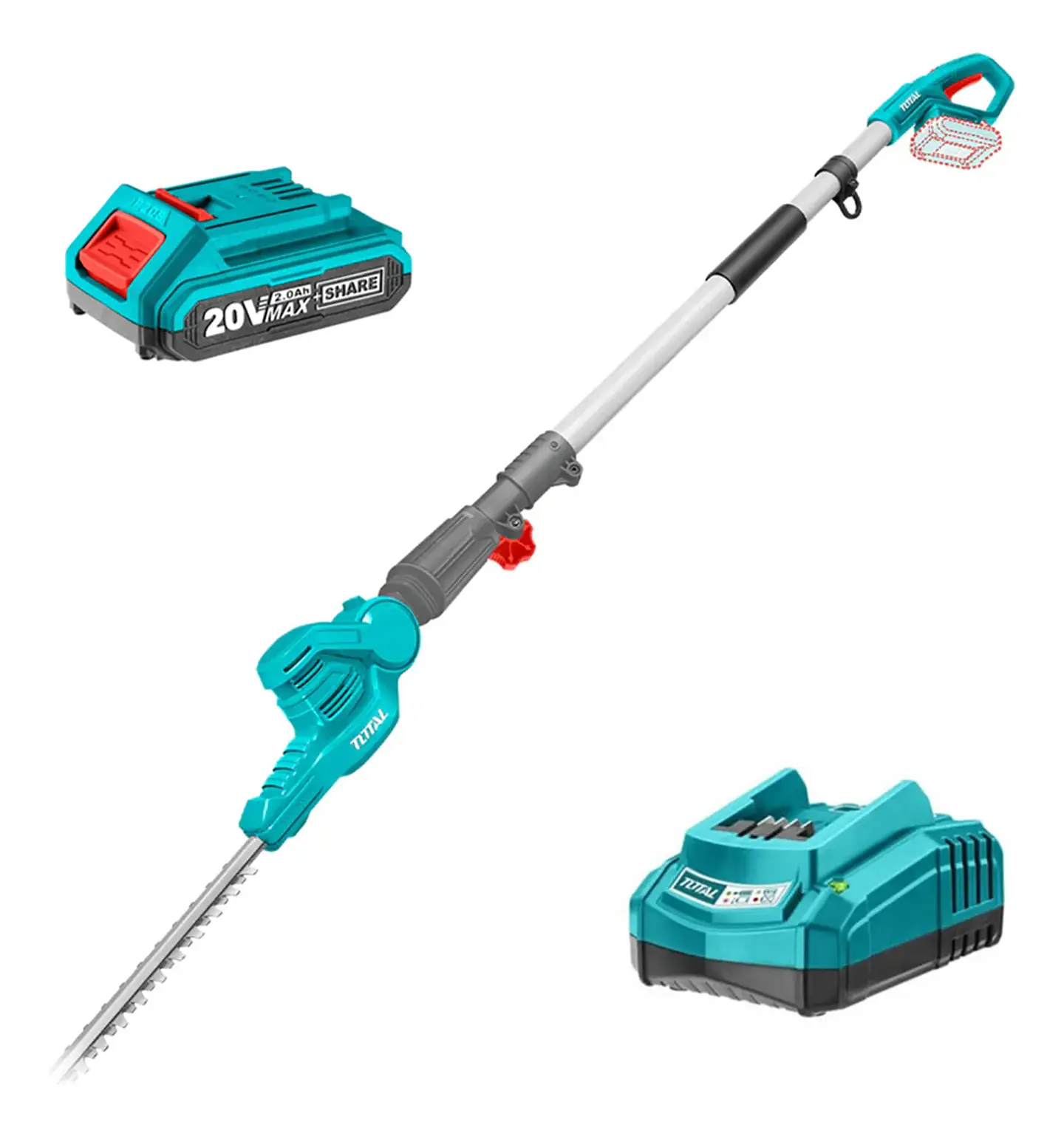 Cortaseto Podador De Altura 20v Batería + Cargador Total  1