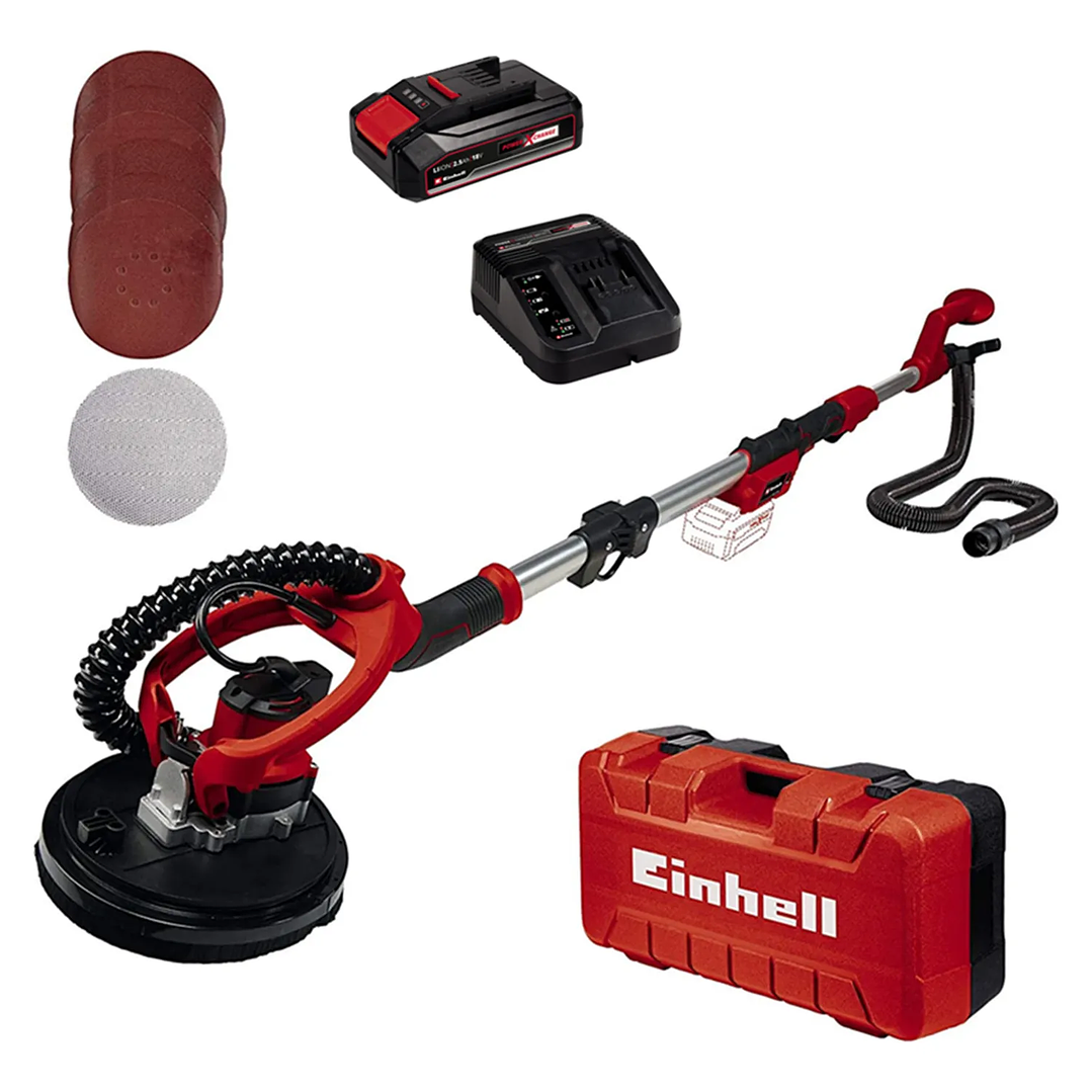 Lijadora Paneles De Yeso Techo Pared 18v Batería + Cargador Einhell 1