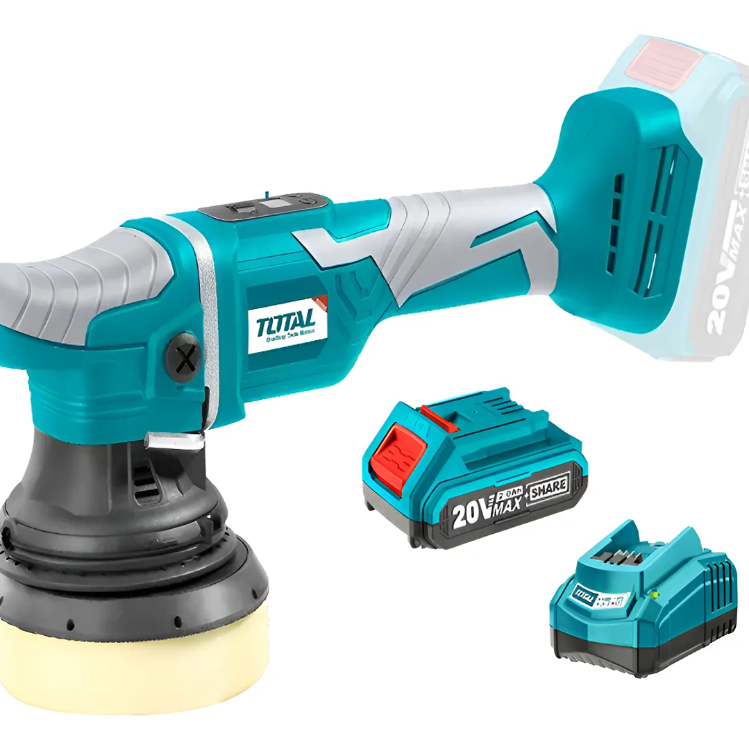 Pulidora Inalámbrica 20v 125mm Batería + Cargador Total  1