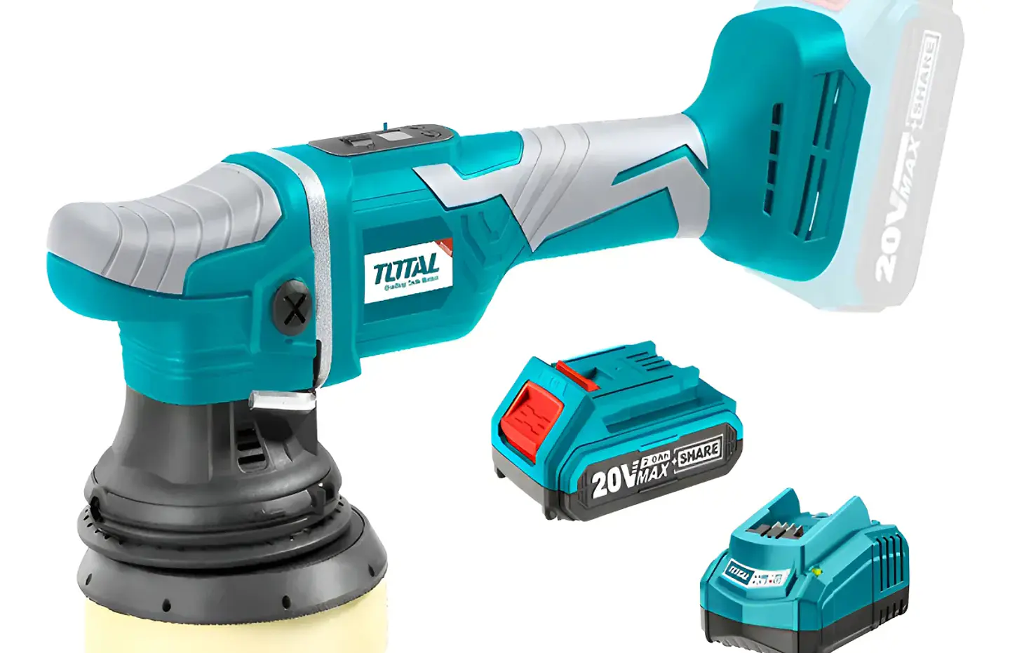 Pulidora Inalámbrica 20v 125mm Batería + Cargador Total  1