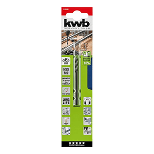 Broca Para Metal Hss 6mm Kwb 258660