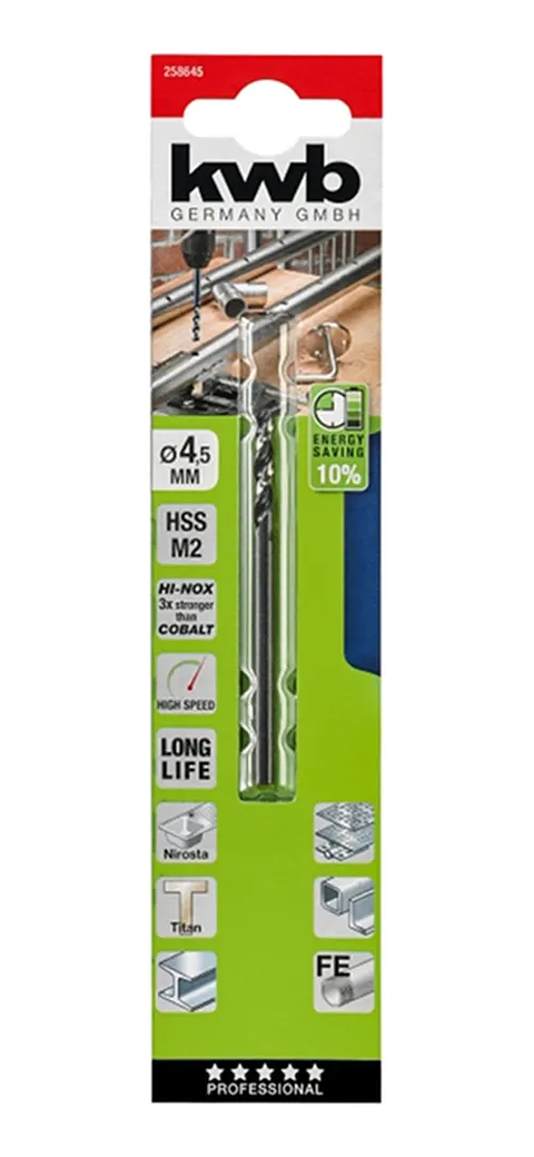 Broca Para Metal Hss 4.5mm Kwb 258645