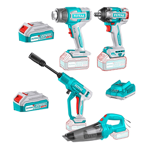 Llave Impacto + Pistola Calor + Hidrolavadora + Aspiradora Total