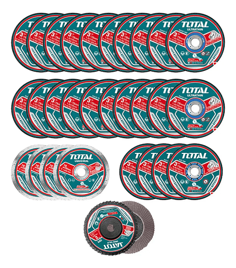 30 Discos Corte Metal Desbaste Diamantado Total Tac97630