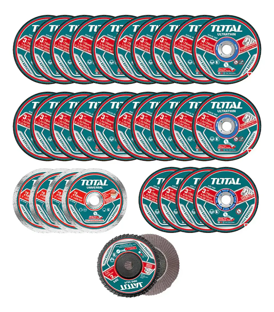 30 Discos Corte Metal Desbaste Diamantado Total Tac97630 1