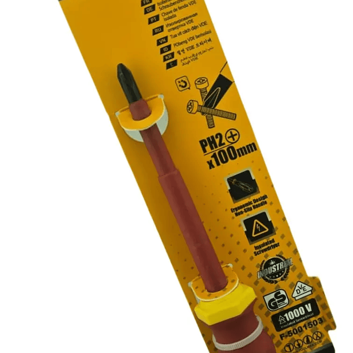 Destornillador Cruz Aislado Ph2 100mm Toolmak Tmk20422 1