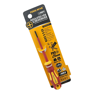 Destornillador Cruz Aislado Ph0 75mm Toolmak Tmk20420