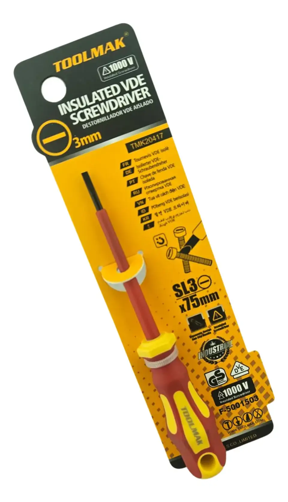 Destornillador Paleta Aislado Sl3 75mm Toolmak Tmk20417 1
