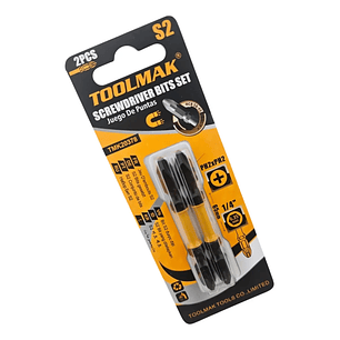 Set Puntas Phillips Doble Ph2 Ph2 2 Piezas Toolmak