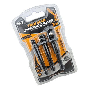 Kit Juego 3 Adaptadores Para Taladro 1/2 3/8 1/4 Toolmak