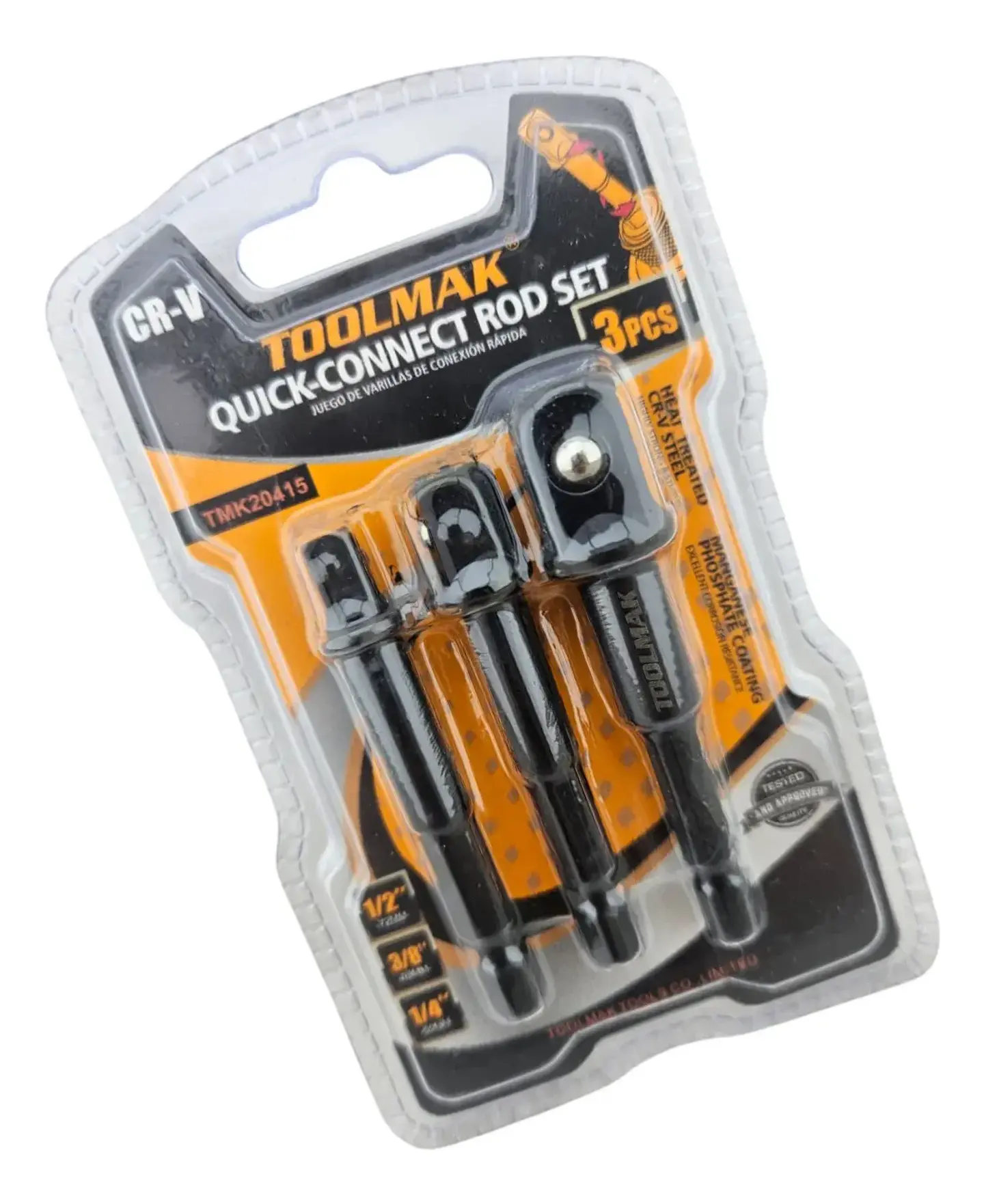 Kit Juego 3 Adaptadores Para Taladro 1/2 3/8 1/4 Toolmak 1