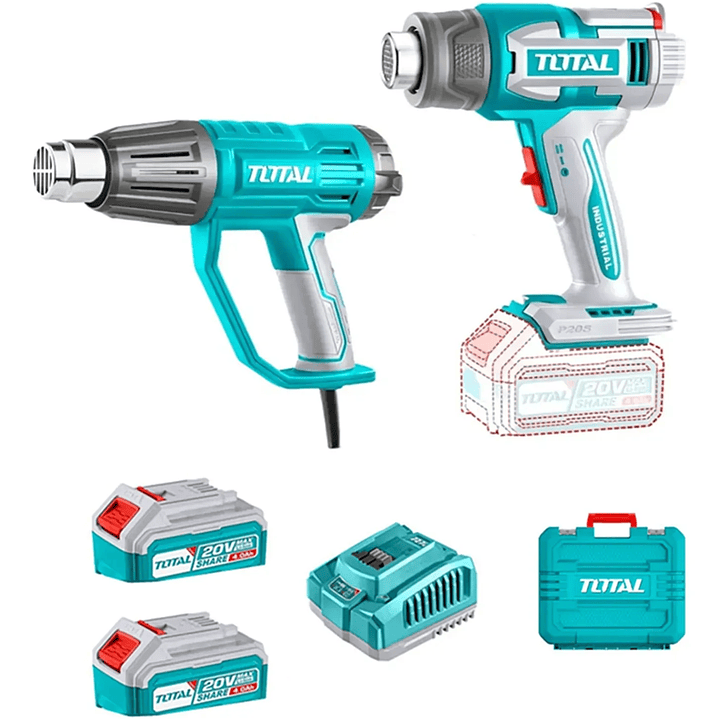 Kit Pistola De Calor 2000w + Pistola De Calor 20v Total 1