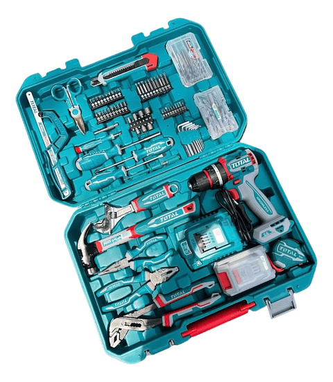 Kit Taladro Percutor 20v 66nm+ Herramientas 166 Piezas Total 
