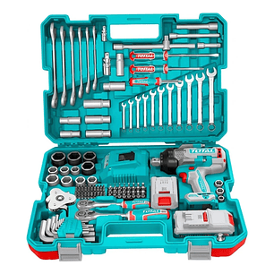 Kit Llave Impacto 20v 1350nm + Herramientas 138 Piezas Total