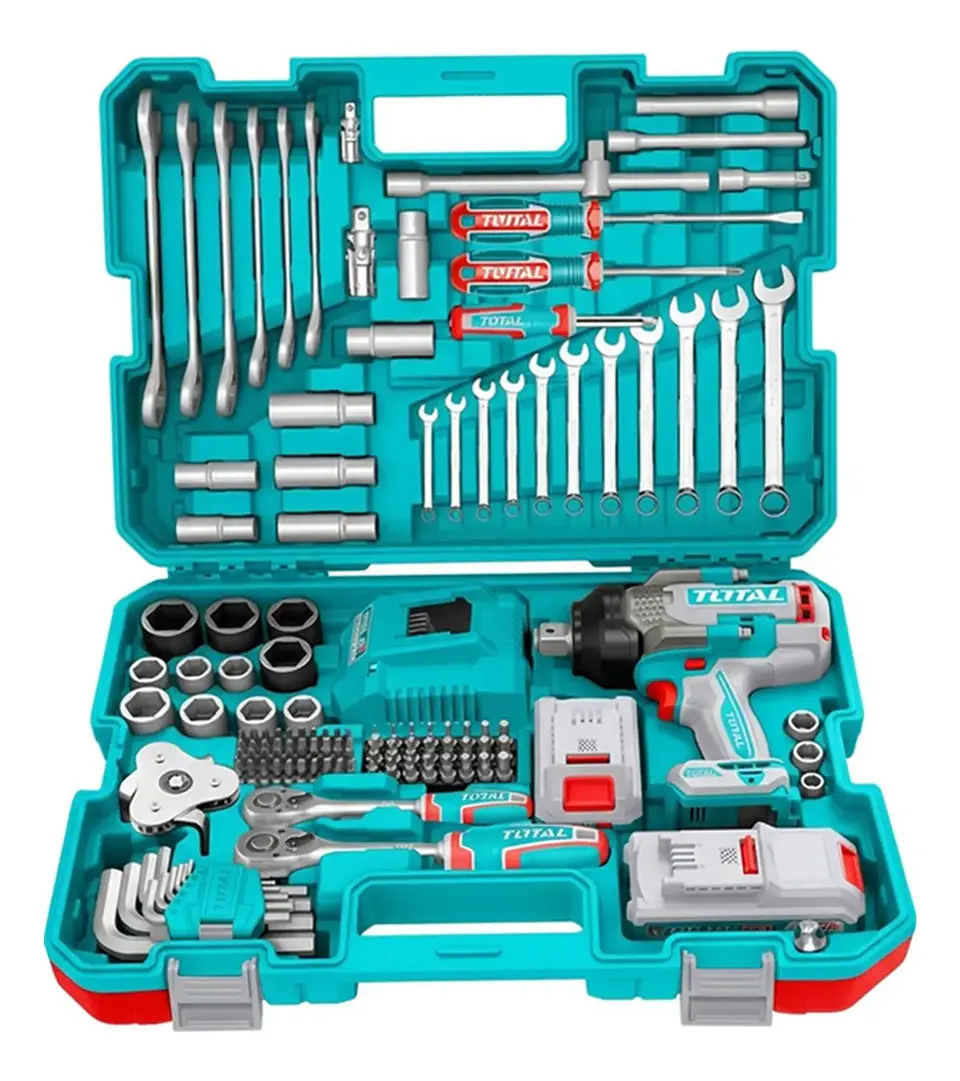 Kit Llave Impacto 20v 1350nm + Herramientas 138 Piezas Total 1