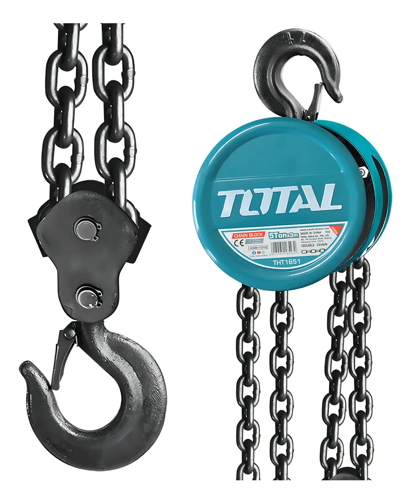 Tecle Con Cadena Manual 5 Tonelada 3 Metros Total  1
