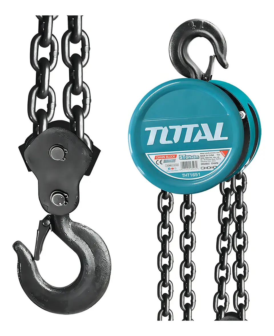 Tecle Con Cadena Manual 5 Tonelada 3 Metros Total  1