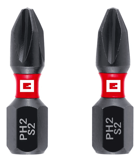 Set 2 Puntas Phillips Impacto Ph2 25mm 2pcs Einhell 