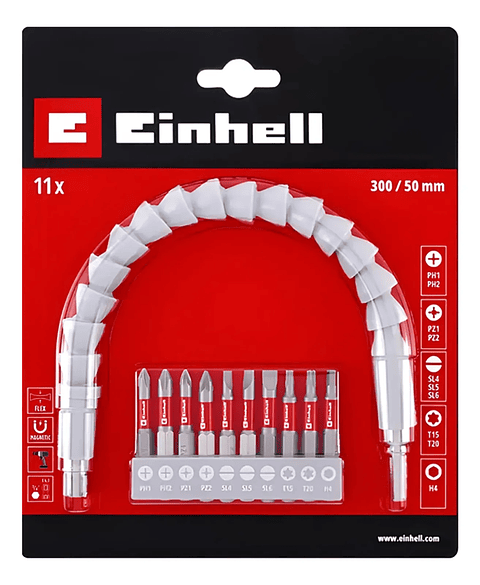 Extensión Flexible Para Taladro Destornillador + Puntas Einhell