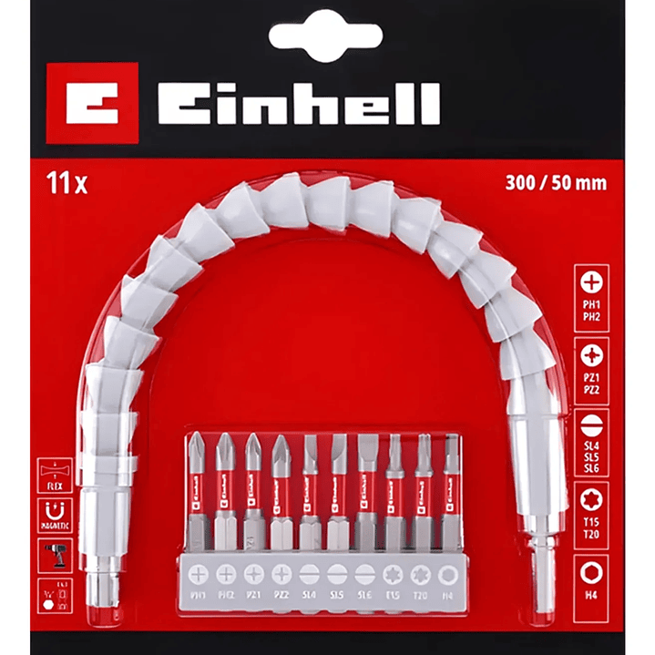 Extensión Flexible Para Taladro Destornillador + Puntas Einhell 1