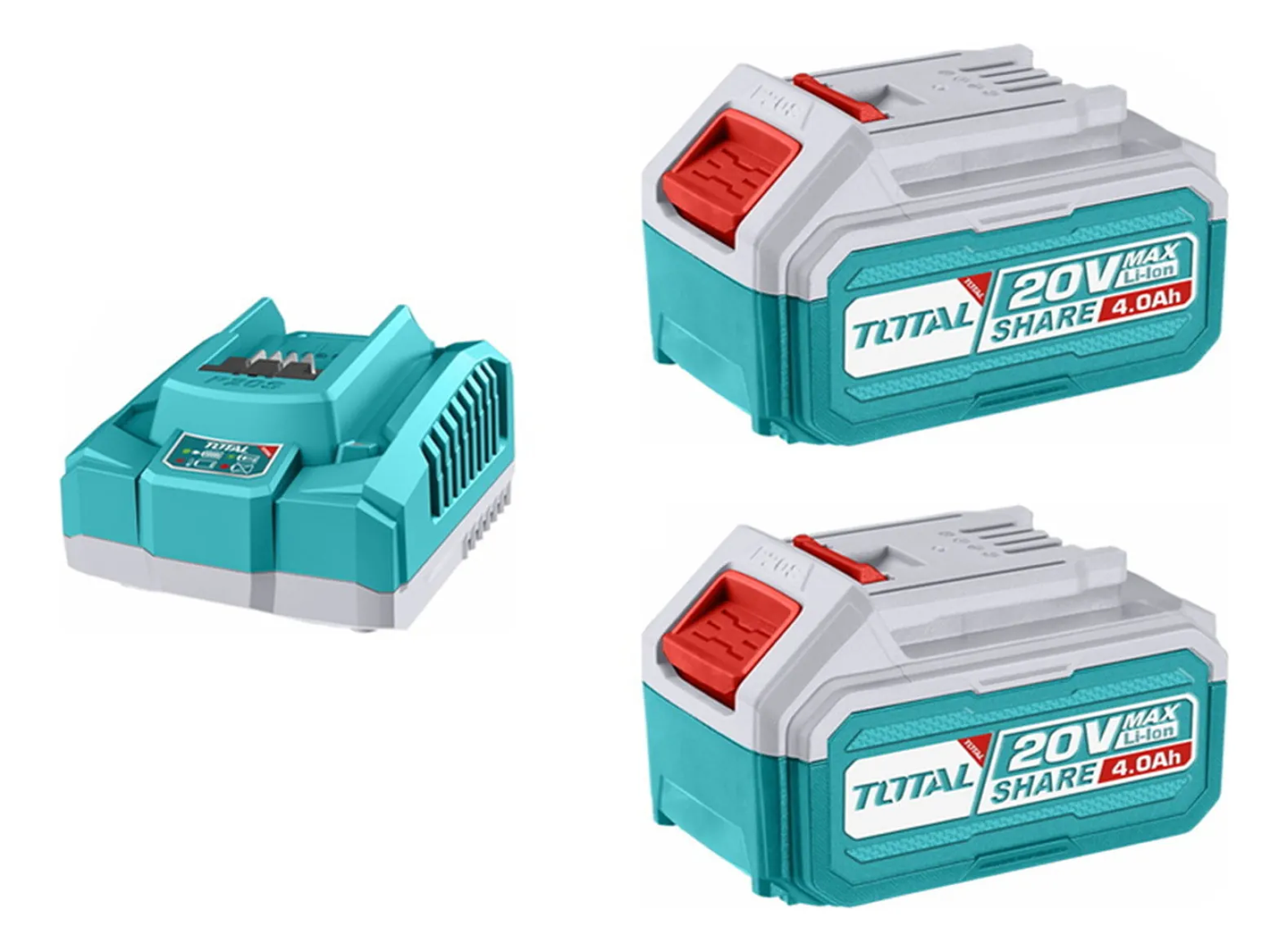 Kit Cargador + 2 Baterías 20v 4ah Total  1