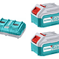 Kit Cargador Doble + 2 Baterías 20v 5ah Total  - Miniatura 1