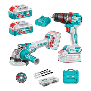 Galletera Esmeril Angular + Taladro 66nm 20v Total 