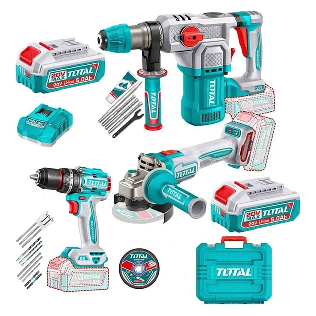 Taladro + Galletera Esmeril + Rotomartillo Total  1