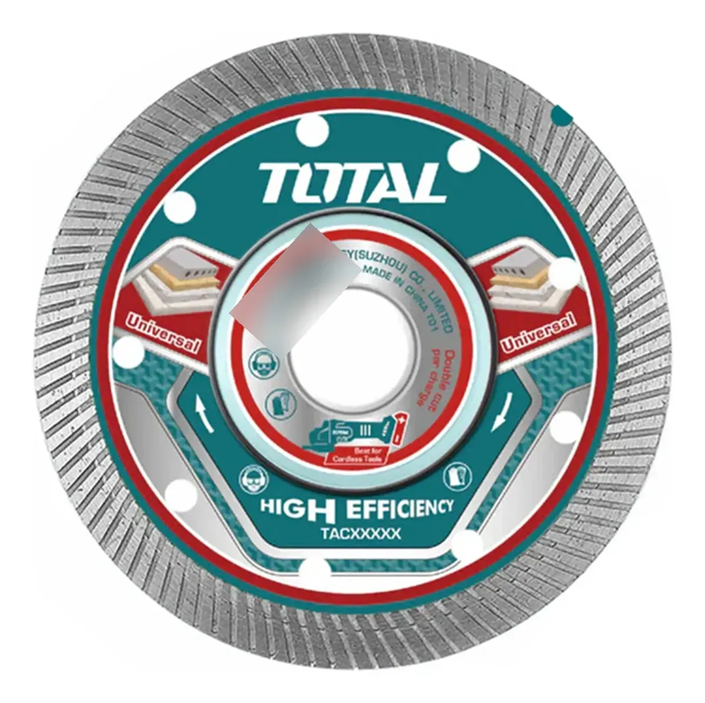 Disco Corte Diamantado Turbo 4 1/2 115mm Total Tac2151151  1