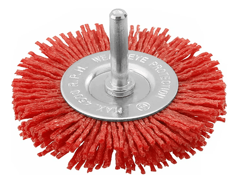 Escobilla Redonda Nylon 100mm Para Taladro Total 