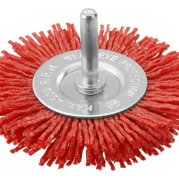 Escobilla Redonda Nylon 100mm Para Taladro Total  1