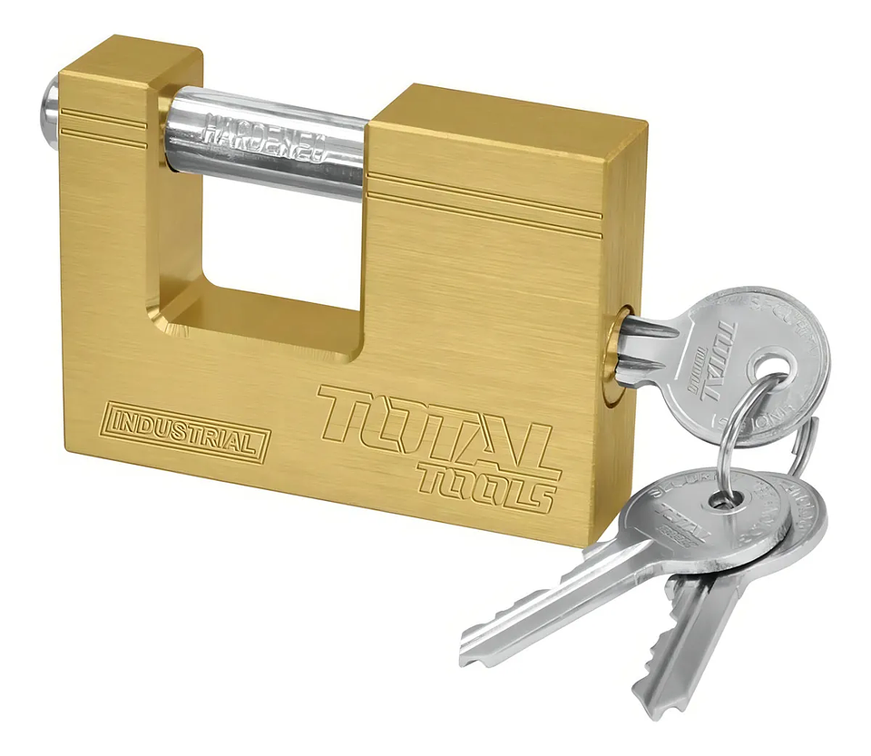 Candado Bronce Anti palanca 80 Mm C/3 Llaves Total  1