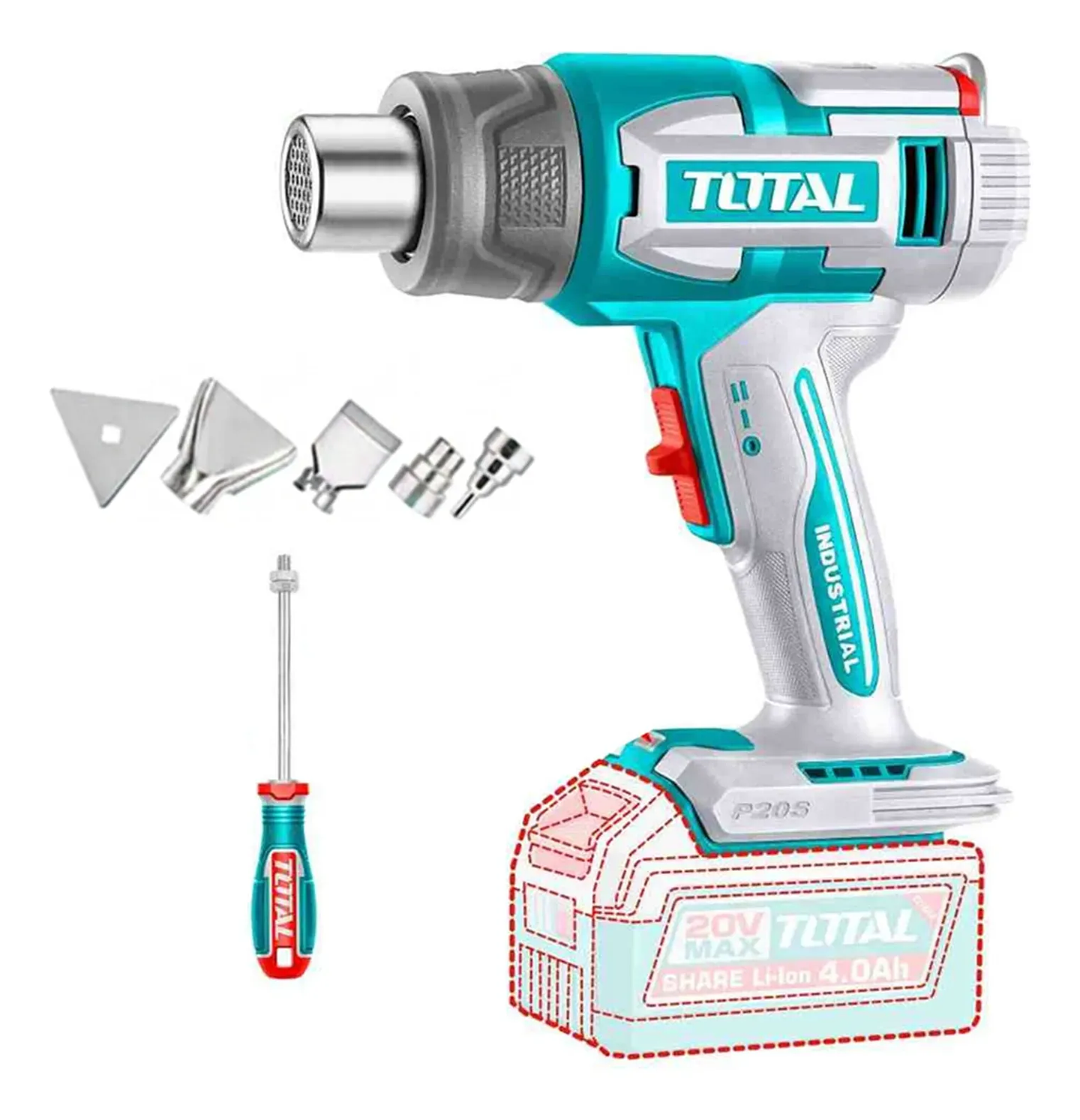 Pistola De Calor Inalámbrica 20v Total Tbli2058  1