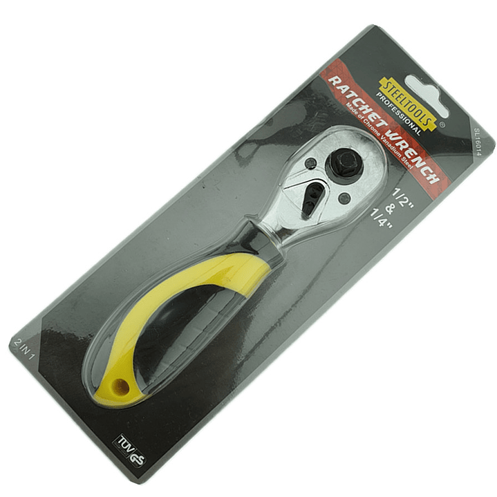 Llave Chicharra Combinada 2 En 1 1/2 Y 1/4 Steeltools 1