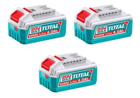 Kit 3 Baterías De Litio-ion 20v 4ah Total Tosli251296
