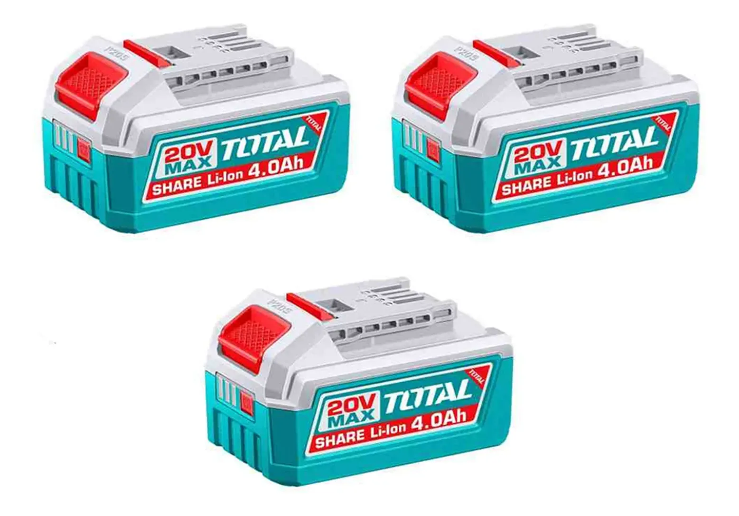 Kit 3 Baterías De Litio-ion 20v 4ah Total Tosli251296 1