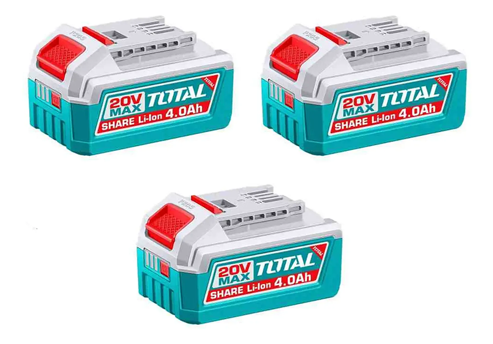 Kit 3 Baterías De Litio-ion 20v 4ah Total Tosli251296 1