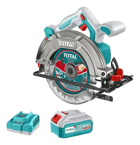 Sierra Circular 20v 6 1/2 165mm Batería + Cargador Total Tsli16523 