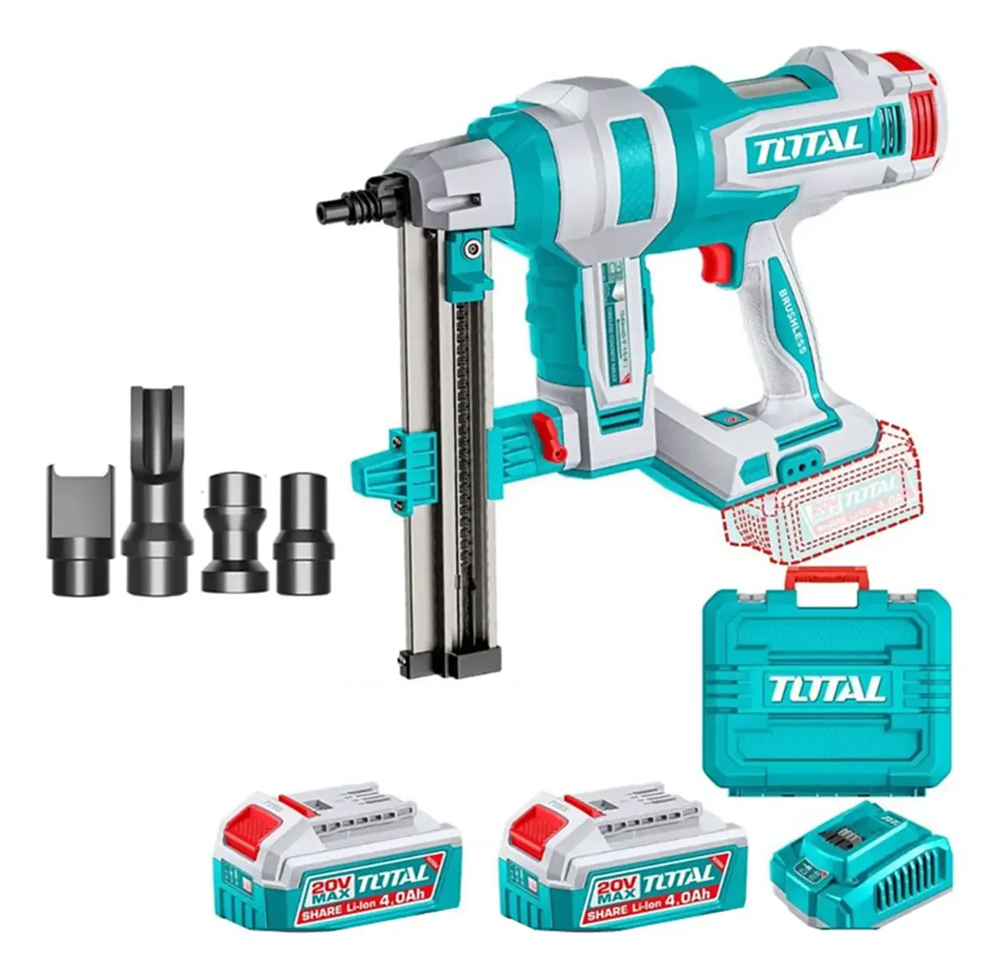 Pistola Clavadora Para Concreto Batería + Cargador Total Tcnli9008 1