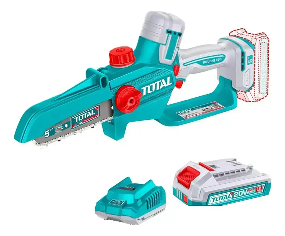 Motosierra 20v 5 Pulgadas Batería + Cargador Total Tgsli20561  1