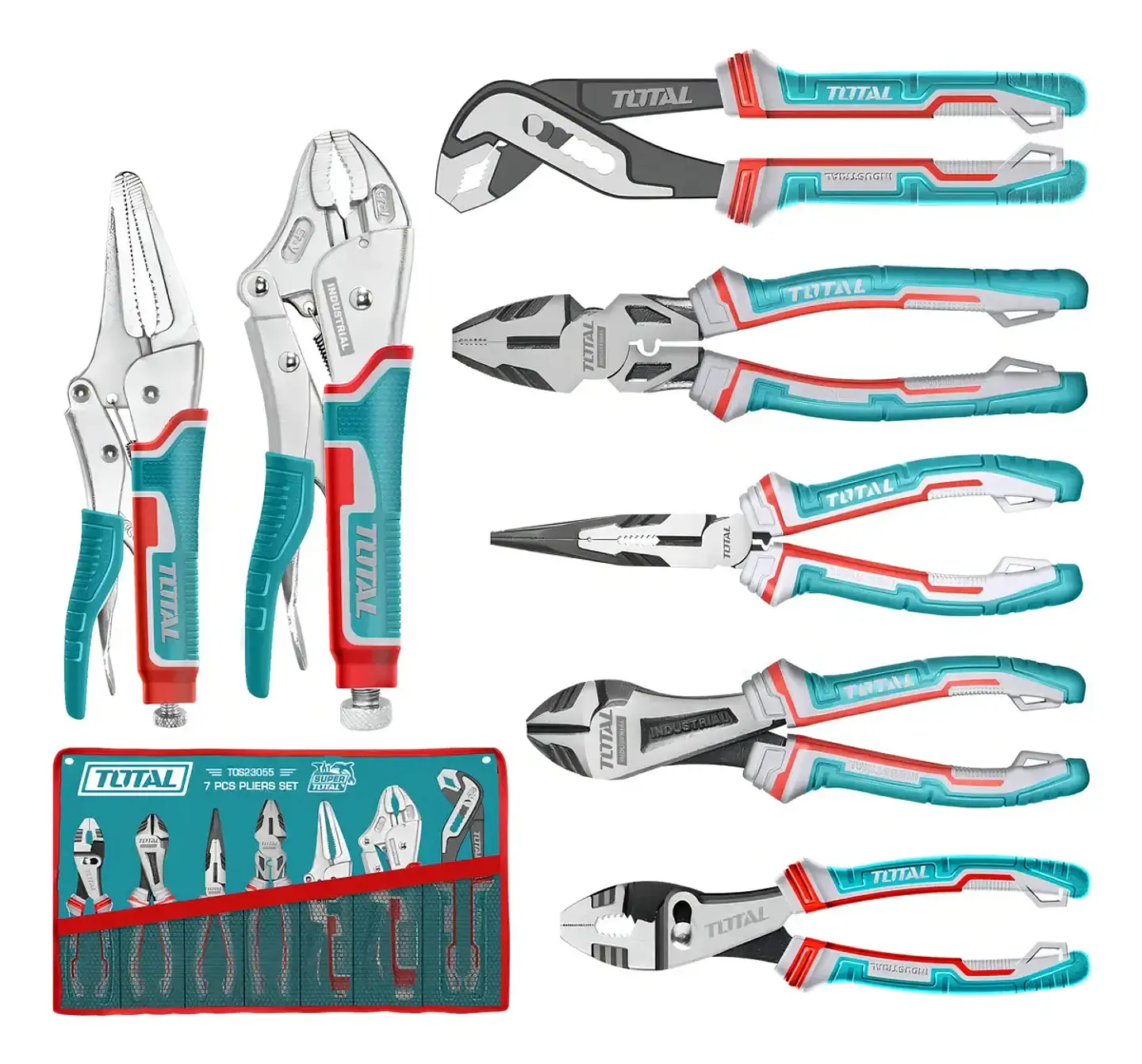 Kit Set Juego De Alicates 7 Piezas Total Tos23055 1