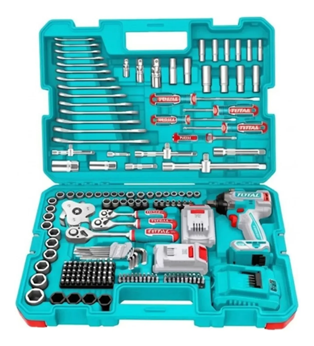 Kit Llave Impacto 20v 550nm + Herramientas 172 Piezas Total