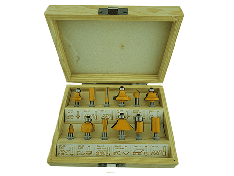 Set De Fresas 12 Piezas 1/4 Tupi Router Toolmak