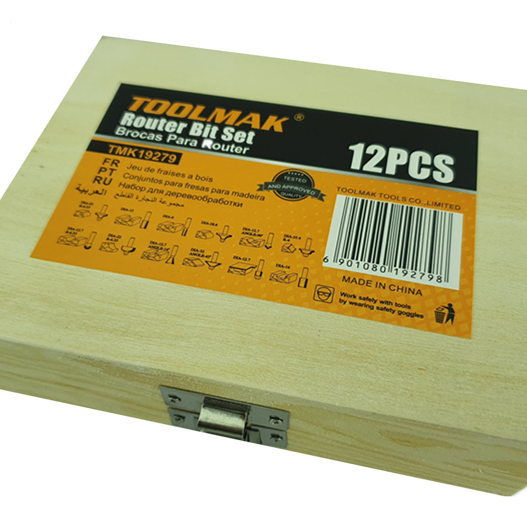 Set De Fresas 12 Piezas 1/4 Tupi Router Toolmak 4