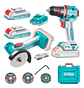Kit Taladro 66nm + Galletera Esmeril Angular 20v Total TCKLI20766 - Miniatura 1