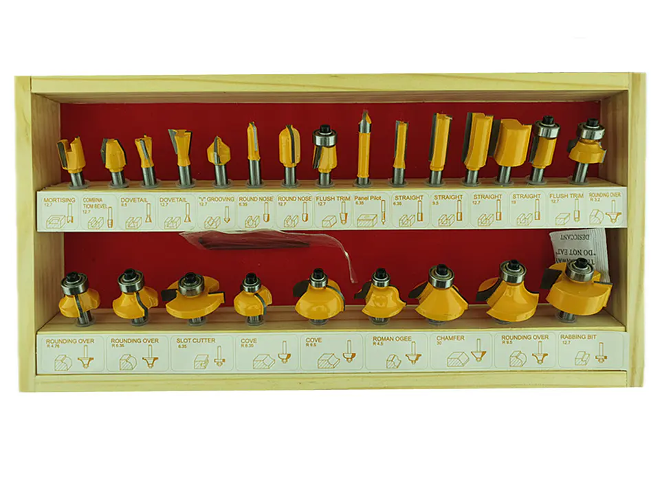 Kit De Fresas 24 Piezas 1/4-6.35mm Tupi Fresadora Toolmak 2