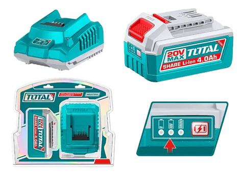 Pack Set Batería 20v 4ah Y Cargador Total 20v Tfbcpk1012