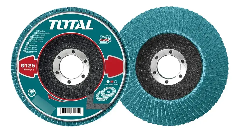 Disco Lija Pulir Traslapado 125mm Para Metal Total TAC641251 1
