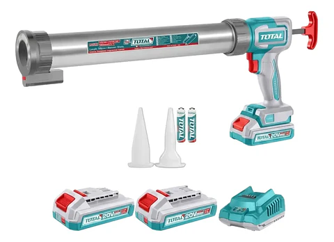Pistola Calafatera Inalámbrica 20v 2 Batería + Cargador Total TCGLI20031